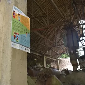 COVID safety poster hung in Philippines mine site
