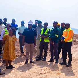 Government and partners Government officials and partners during the engagement with miners in Lusangazi District.