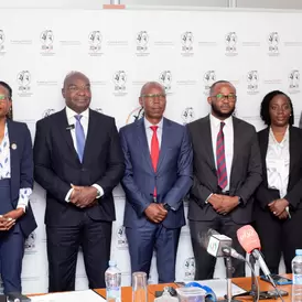 Group photo pause by stakeholders during the MoU signing between ZCCM-IH and the planetGOLD Zambia Project