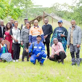 Mpika Artisanal and Small-Scale Miner Posing for a photo during the Landscape Consultation Meeting 