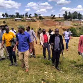 County government of Narok, environment leadership with project team, inspecting the demonstration site issued to the project by the county 