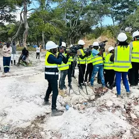 Zambian journalists at work