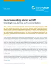 Cover image of communicating ASGM issue brief