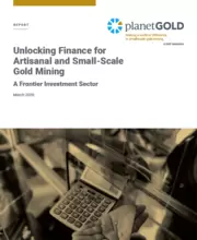 Cover image - Unlocking Finance for ASGM planetGOLD report