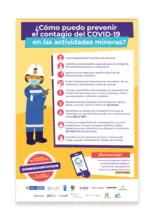 Afiche ¿Cómo prevenir el contagio del COVID-19 en las actividades mineras? 