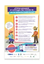 Afiche ¿Cómo prevenir el contagio del COVID-19 en la minería tradicional?