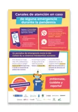 Afiche Canales de atención en caso de alguna emergencia durante la pandemia