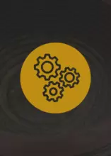 image of gold kacha with icon on top