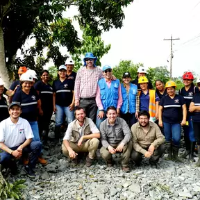 Group photo visit with jancheras association
