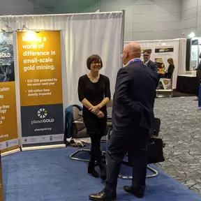 Representative at planetGOLD PDAC booth