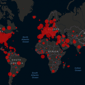 Mapa del caso covid-19 del Centro Johns Hopkins de Ciencia e Ingeniería de Sistemas