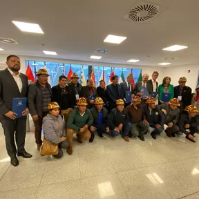 Group at signing event