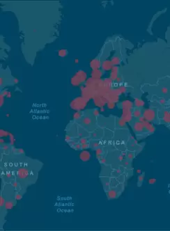 Johns Hopkins Center for Systems Science and Engineering covid-19 case map