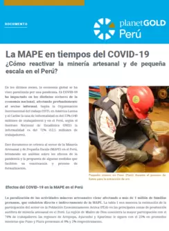 Cover image for ASGM in time of COVID-19 Spanish document