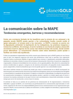 Cover image of Spanish issue brief La Comunicacion sobre la MAPE