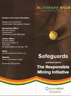 Cover of planetGOLD Guyana Safeguards brochure