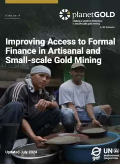 improving access to formal finance ASGM issue brief cover