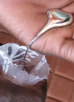 Mercury being poured