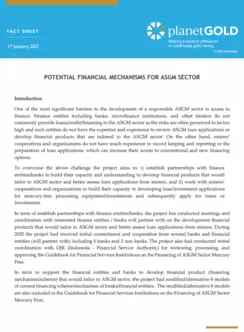 Potential Financial Mechanism for ASGM Sector