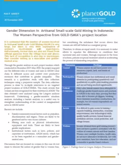 Gender Dimension in Artisanal Small-scale Gold Mining in Indonesia The Women Perspective from GOLD-ISMIA’s project location