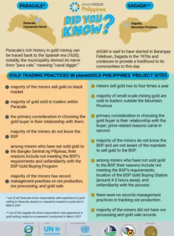 Factsheet: Gold Trading in the Philippine ASGM communities Cover 2
