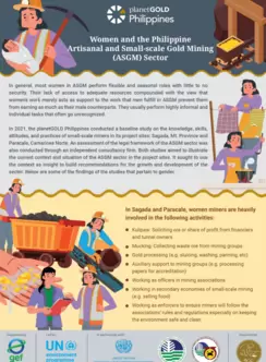 Factsheet Women in ASGM (PH) Cover 2
