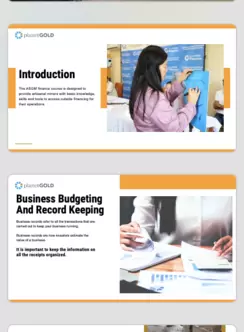 Screenshot of training slides