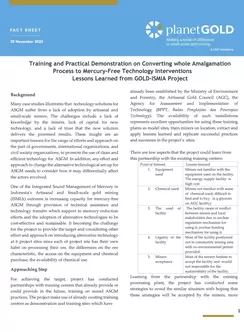 Training and practical demonstration factsheet