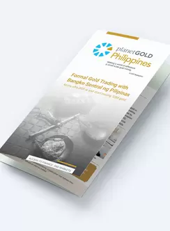 mockup of planetgold brochure on formal gold trading