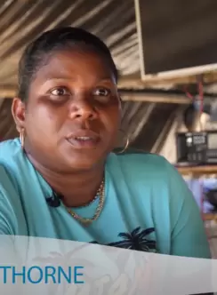 Juliana Thorne Guyana video interview screenshot