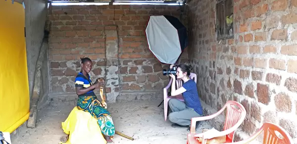 Solidaridad image: The Golden Line photo shoot with woman miner 