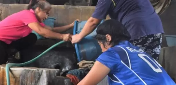 Women miners working at a processing plant in Itogon, Benguet