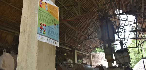 COVID safety poster hung in Philippines mine site