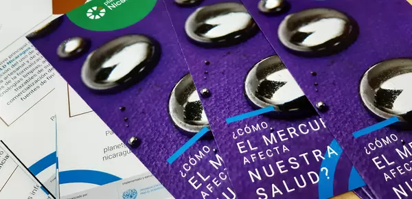 Folleto elaborado por el proyecto planetGold Nicaragua para informar sobre el impacto del mercurio en la salud