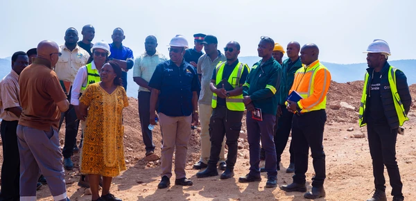 Government and partners Government officials and partners during the engagement with miners in Lusangazi District.