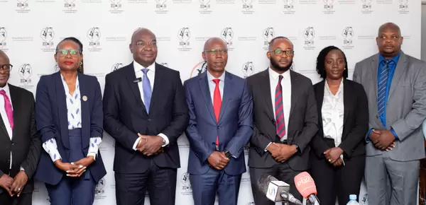 Group photo pause by stakeholders during the MoU signing between ZCCM-IH and the planetGOLD Zambia Project
