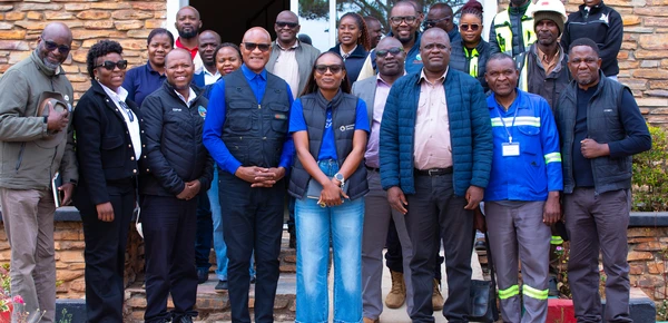 ZEMA Board members, project team and local authorities during the Mpika MFPS inspection.