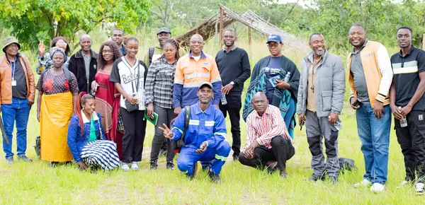 Mpika Artisanal and Small-Scale Miner Posing for a photo during the Landscape Consultation Meeting 