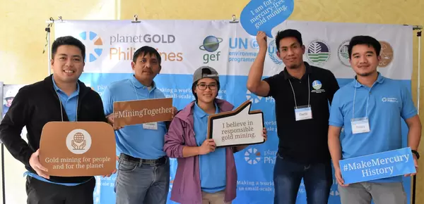 Participants holding advocacy signages