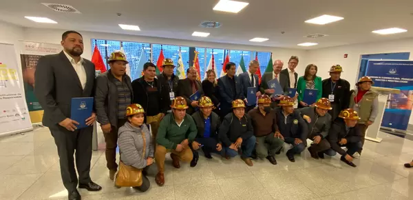 Group at signing event