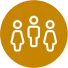 Gold icon of people