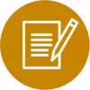 Paper and pencil icon graphic