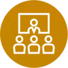 Presentation gold icon graphic