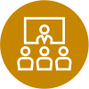 Presentation gold icon graphic