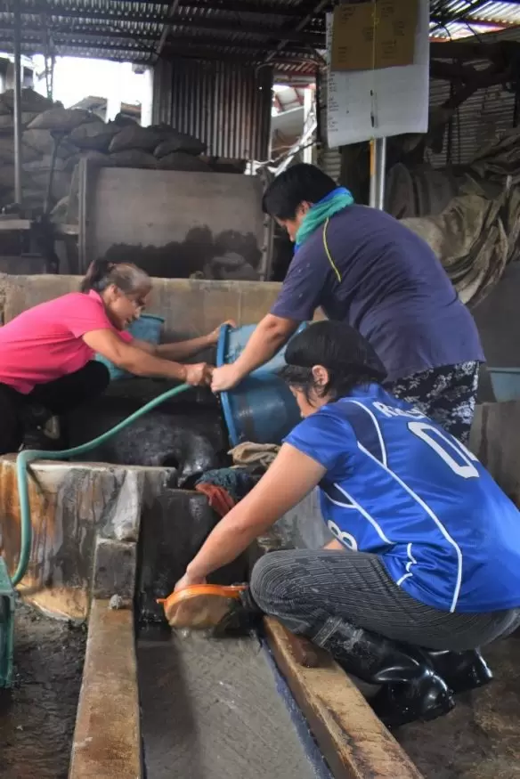 Women miners working at a processing plant in Itogon, Benguet