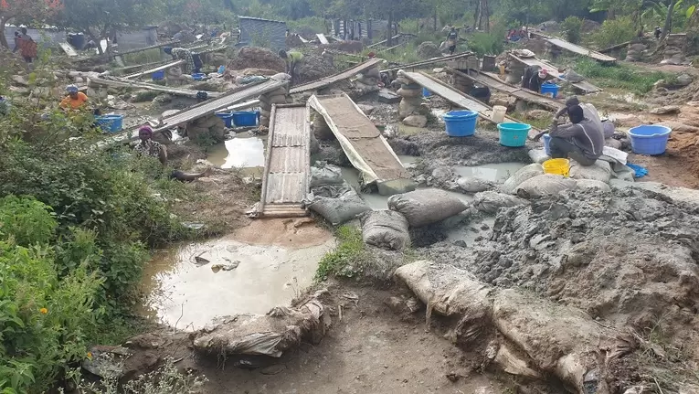Gold processing at Stadium site in Kehancha Migori County