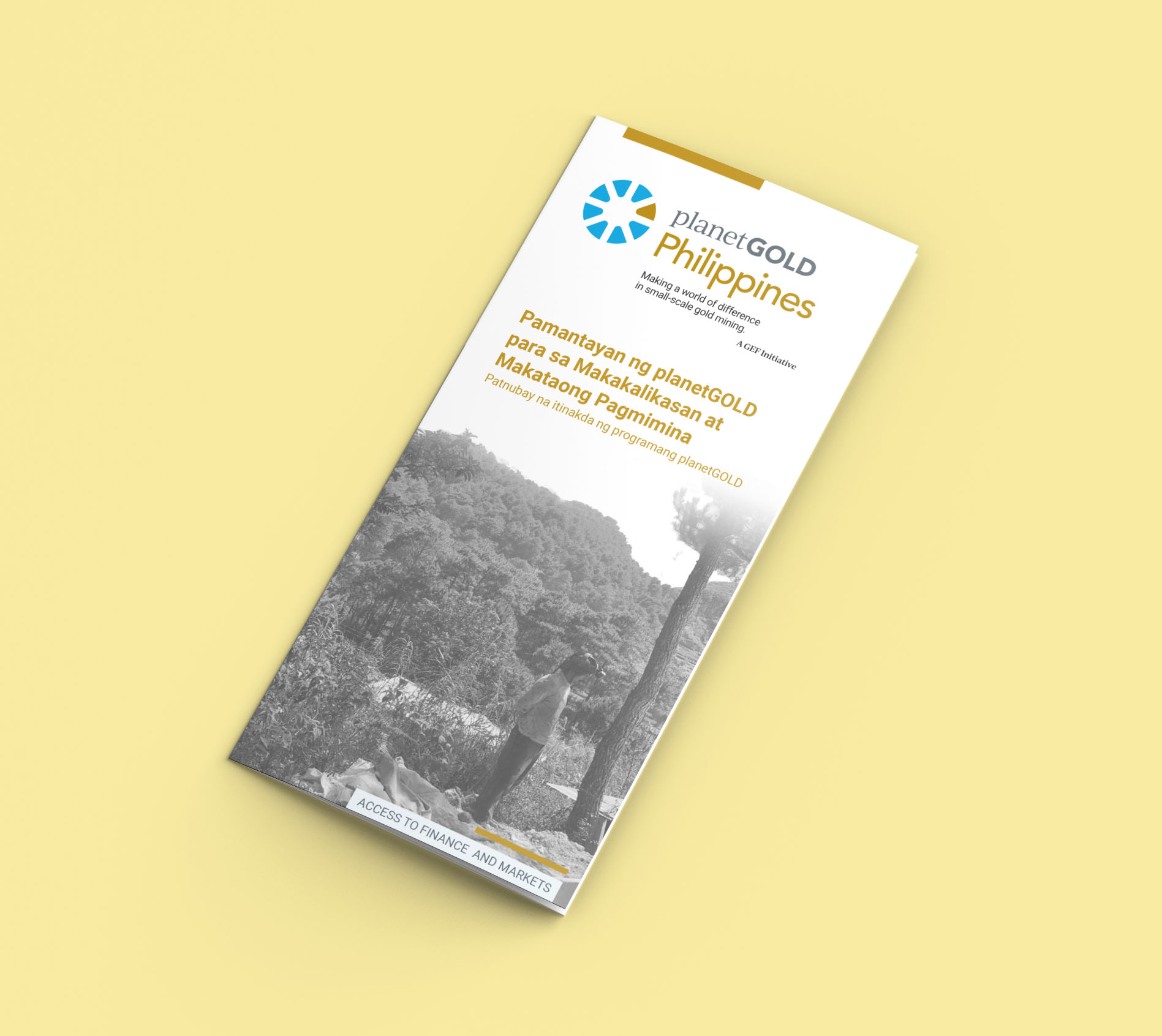 mockup of planetgold brochure